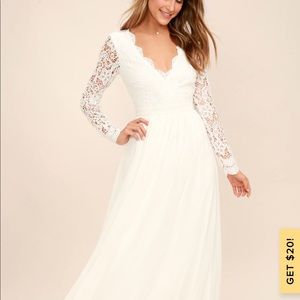 Awaken my love white lace maxi dress lulus
